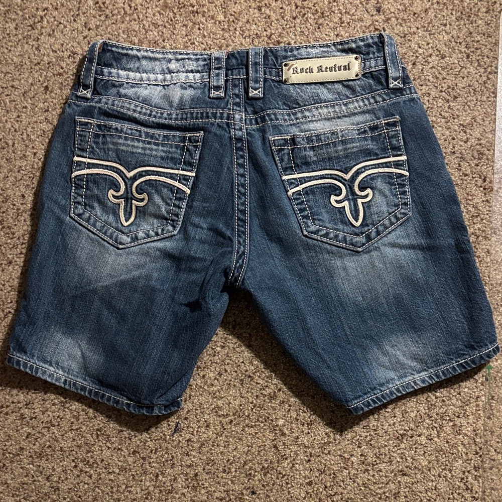 Rock Revival Dark Blue Jean Shorts